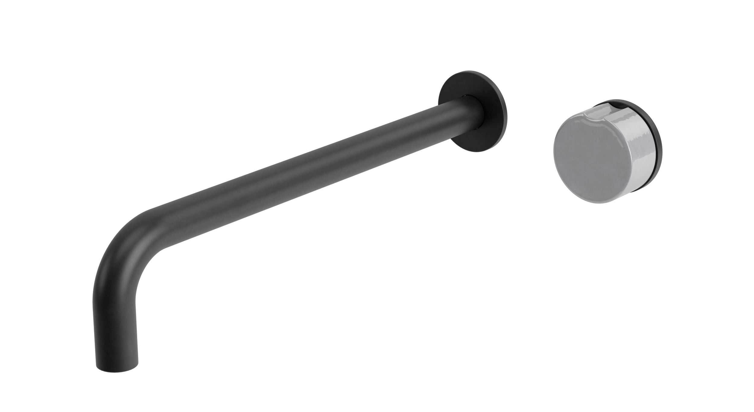 Foundry One Handle Wall Mount 12" Lavatory Faucet with Pebble Ceramic Knob Handle in Oil Rubbed Bronze