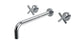 Contour Two Handle Wall Mount 12" Lavatory Faucet with Soft Cross Handles in Polished Chrome