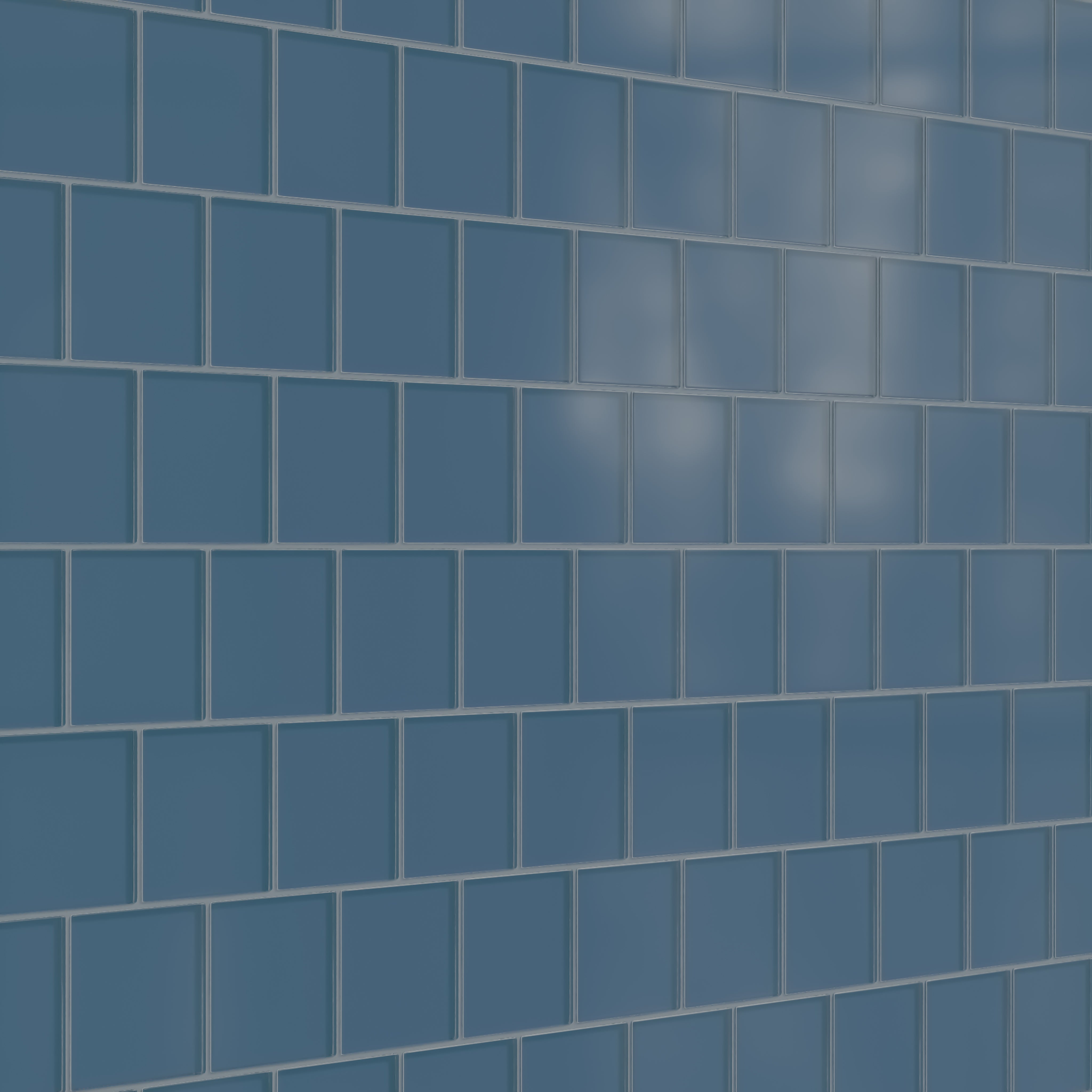 4x4 Glass Tile in Blue Jay Matte