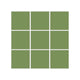 3x3 Straight Set Sheeted Original Ceramic Mosaic Tile in Kelp Matte