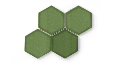 6" Hexagon Original Ceramic Tile in Kelp Gloss