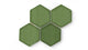 6" Hexagon Original Ceramic Tile in Kelp Gloss