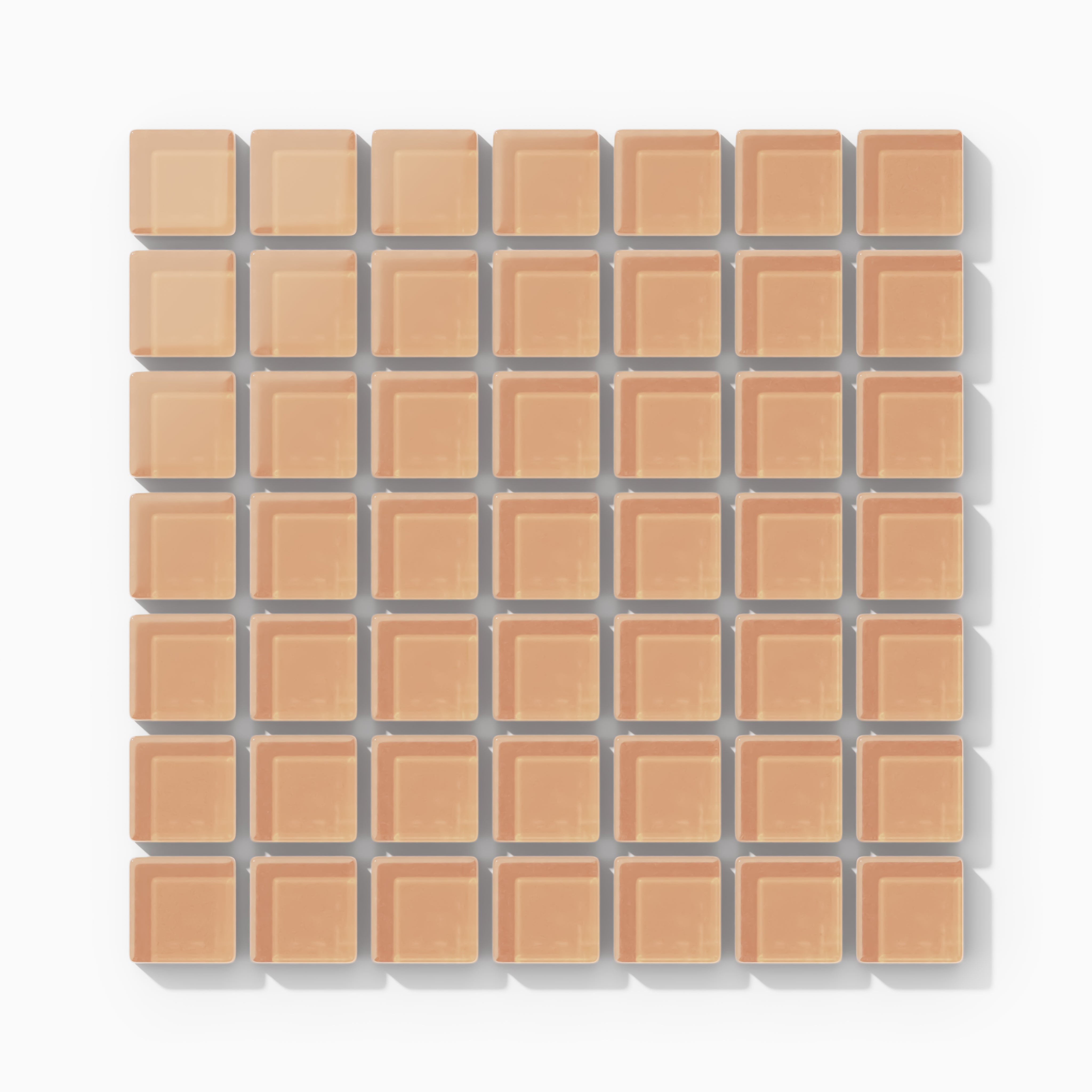 1x1 Straight Set Sheeted Glass Mosaic Tile in Carolina Wren Matte