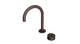 Foundry One Handle Deck Mount Gooseneck Lavatory Faucet with Barrel Knob Handle in Architectural Copper