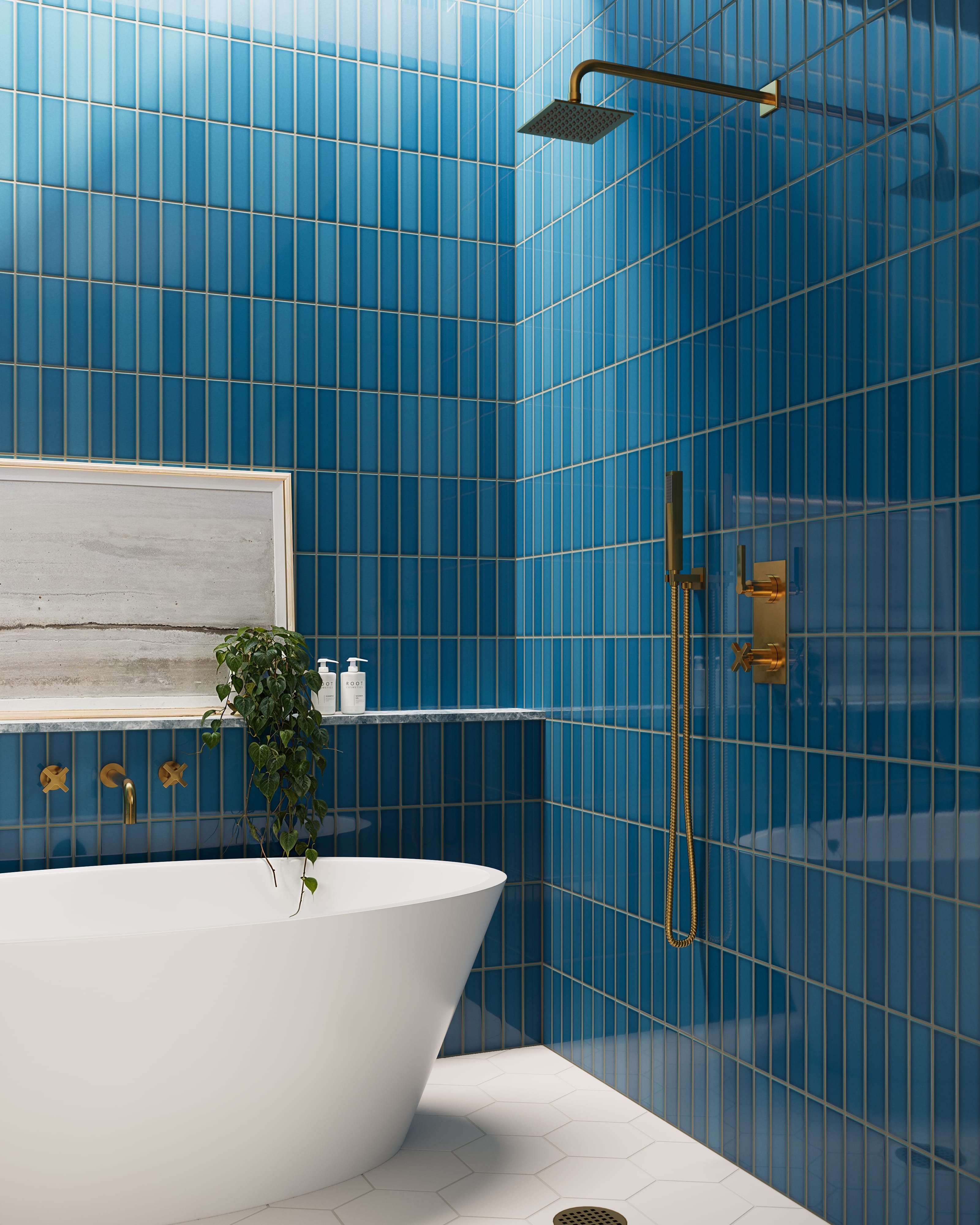 2x8 Original Ceramic Tile in Adriatic Sea Gloss - Fireclay Tile