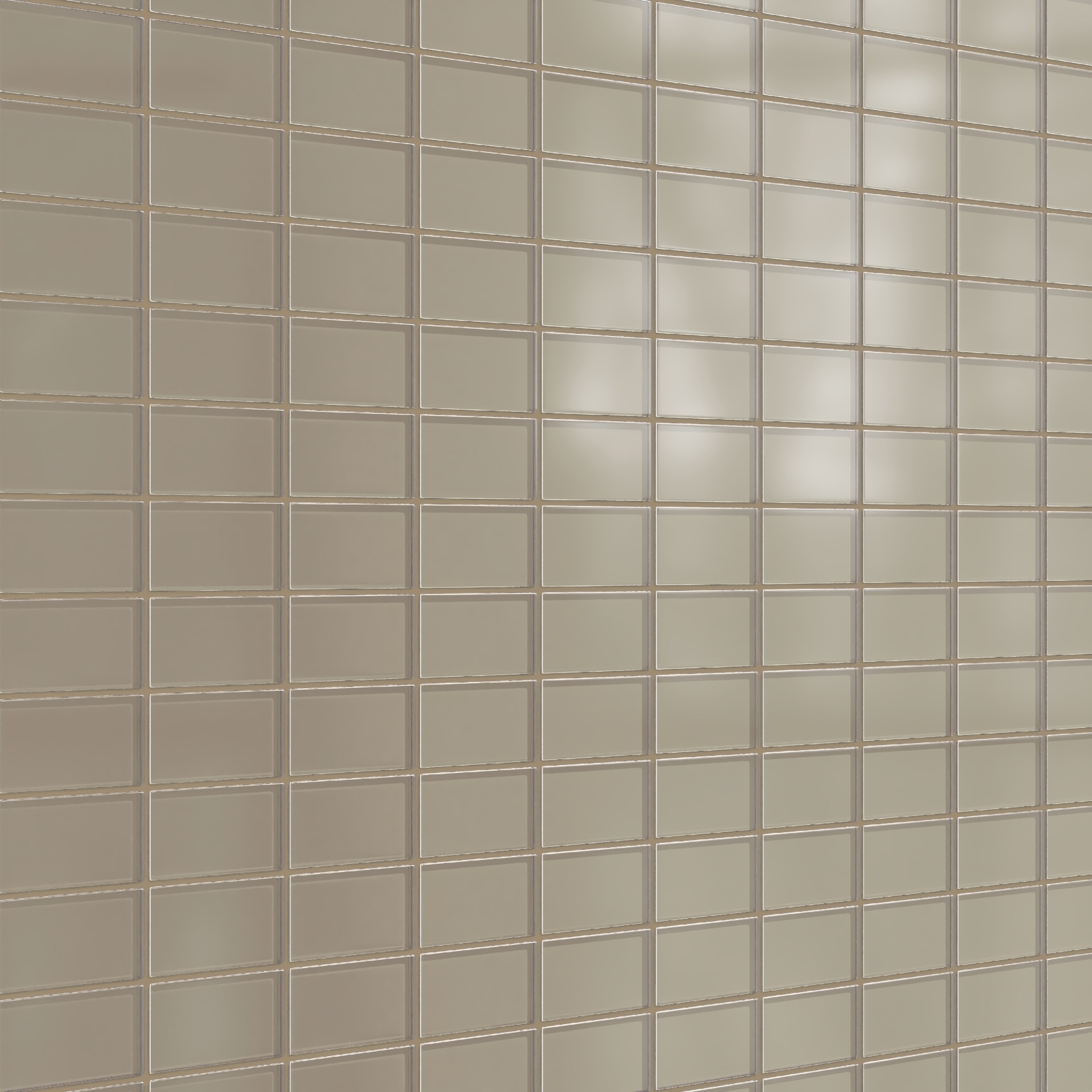 2x4 Straight Set Sheeted Glass Mosaic Tile in Quail Matte