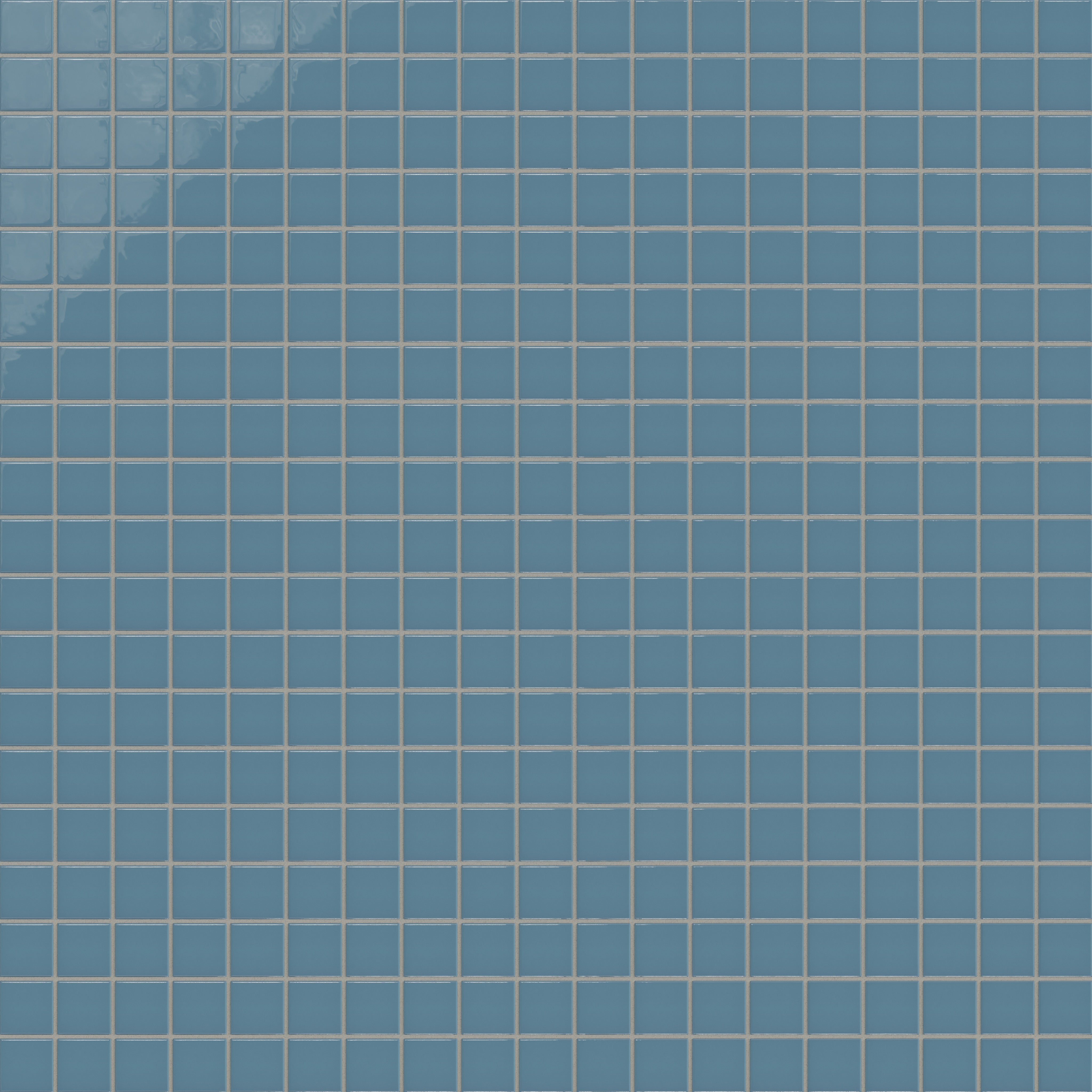 2x2 Straight Set Sheeted Natural Press Ceramic Mosaic Tile in Azurite Gloss