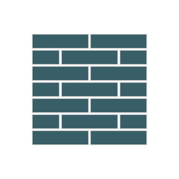 1x4 Half Offset Sheeted Original Ceramic Mosaic Tile in Mackerel