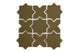 Mini Star & Cross Original Ceramic Tile in Chaparral Gloss