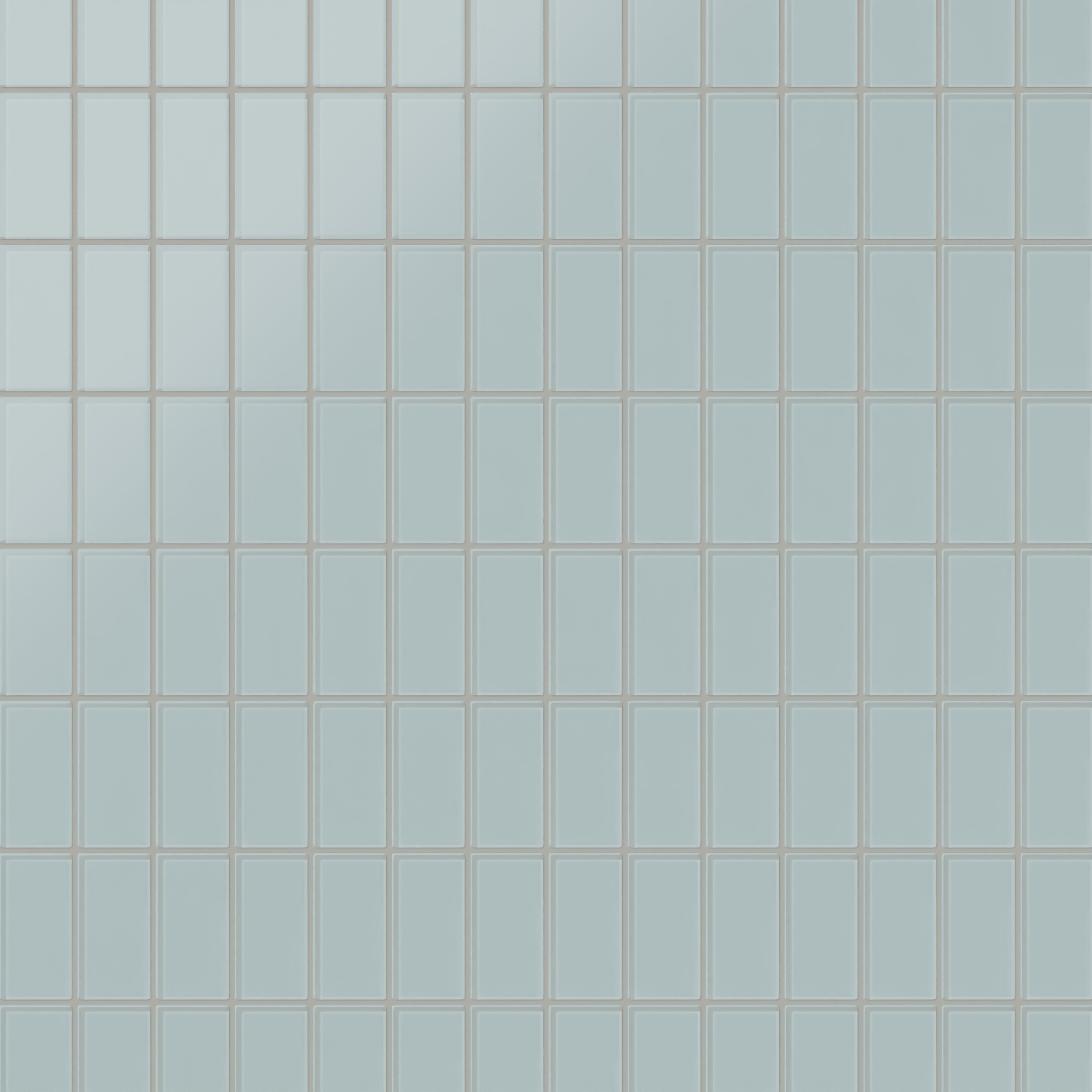 2x4 Straight Set Sheeted Glass Mosaic Tile in Great Blue Heron Matte