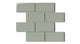 2x4 Half Offset Sheeted Natural Press Ceramic Mosaic Tile in Terre Verte Gloss