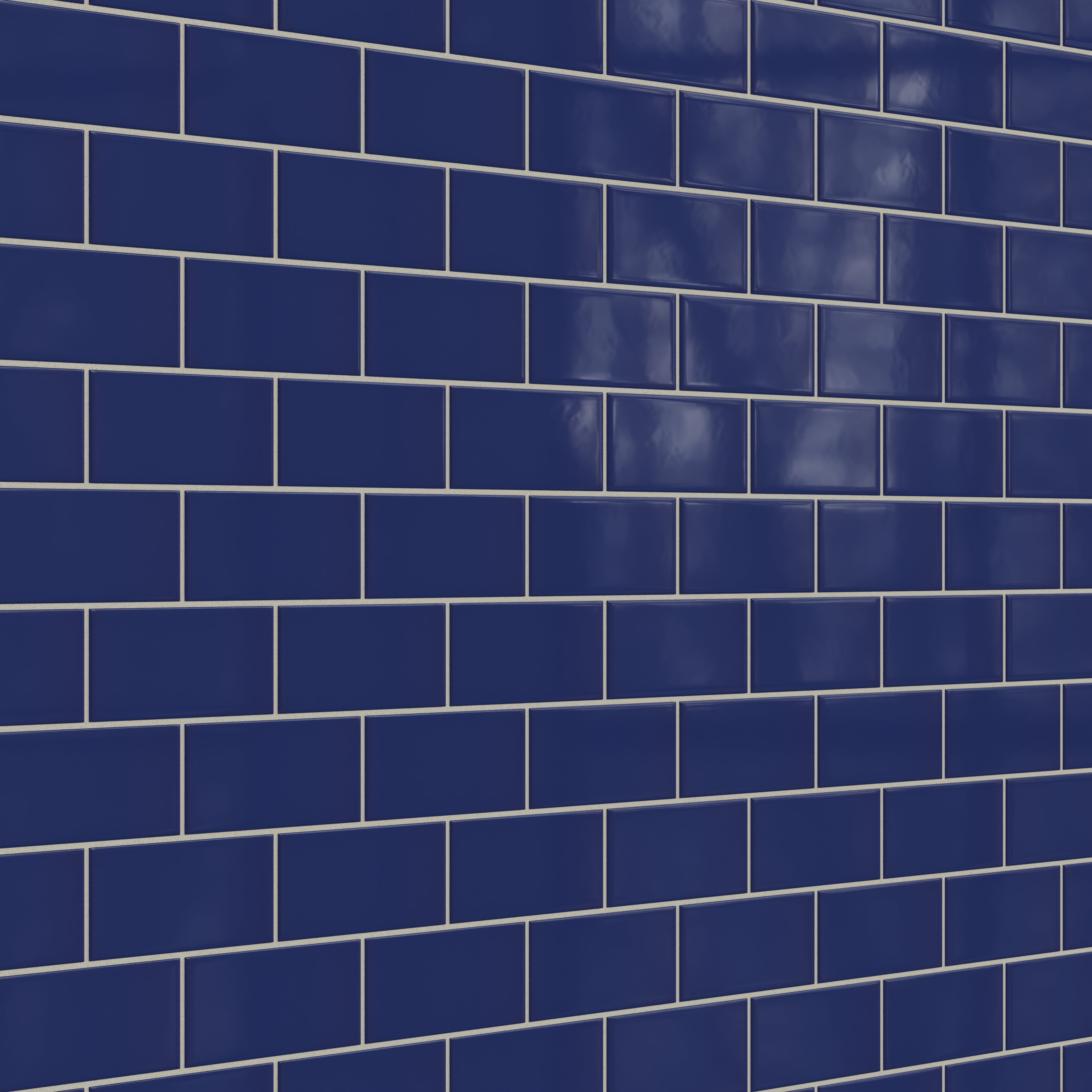 3x6 Natural Press Ceramic Tile in Ultramarine Gloss