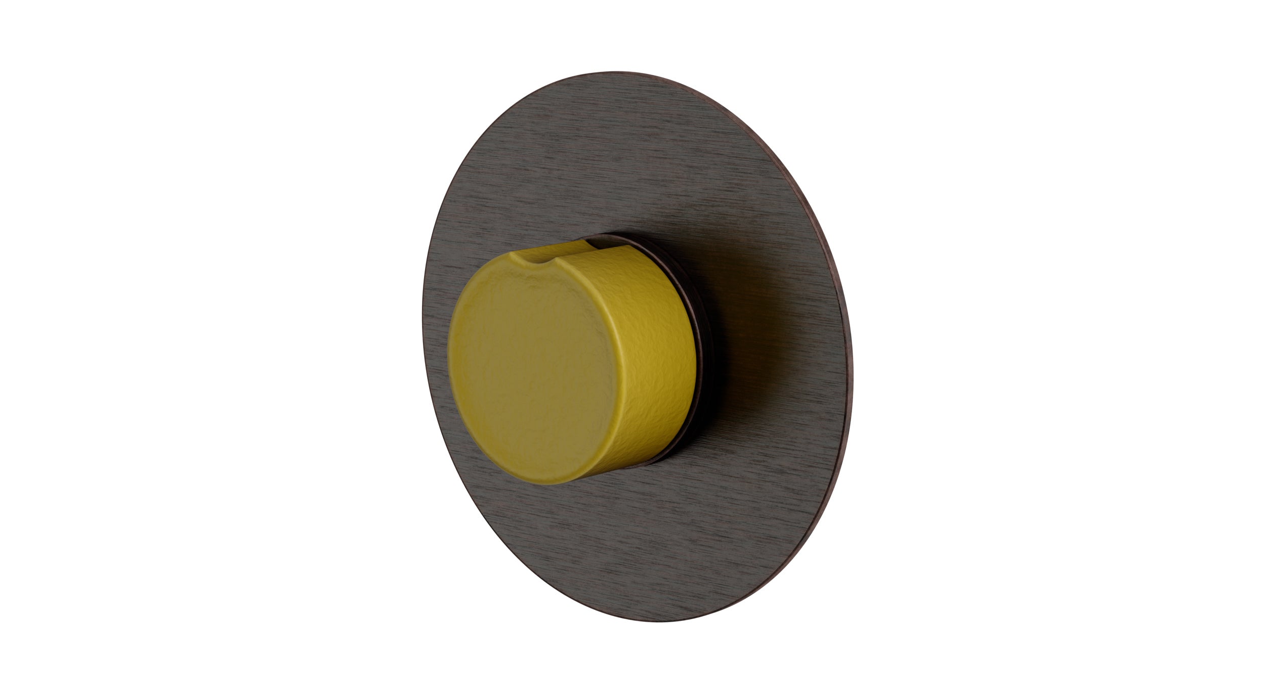 Foundry One Handle Wall Mount Shower Trim with Groove Ceramic Knob Handle in Antique Bronze