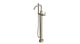 Contour One Handle Floor Mount Squaretop Bath Trim with Hand Shower and Soft Lever Handle in French Nickel