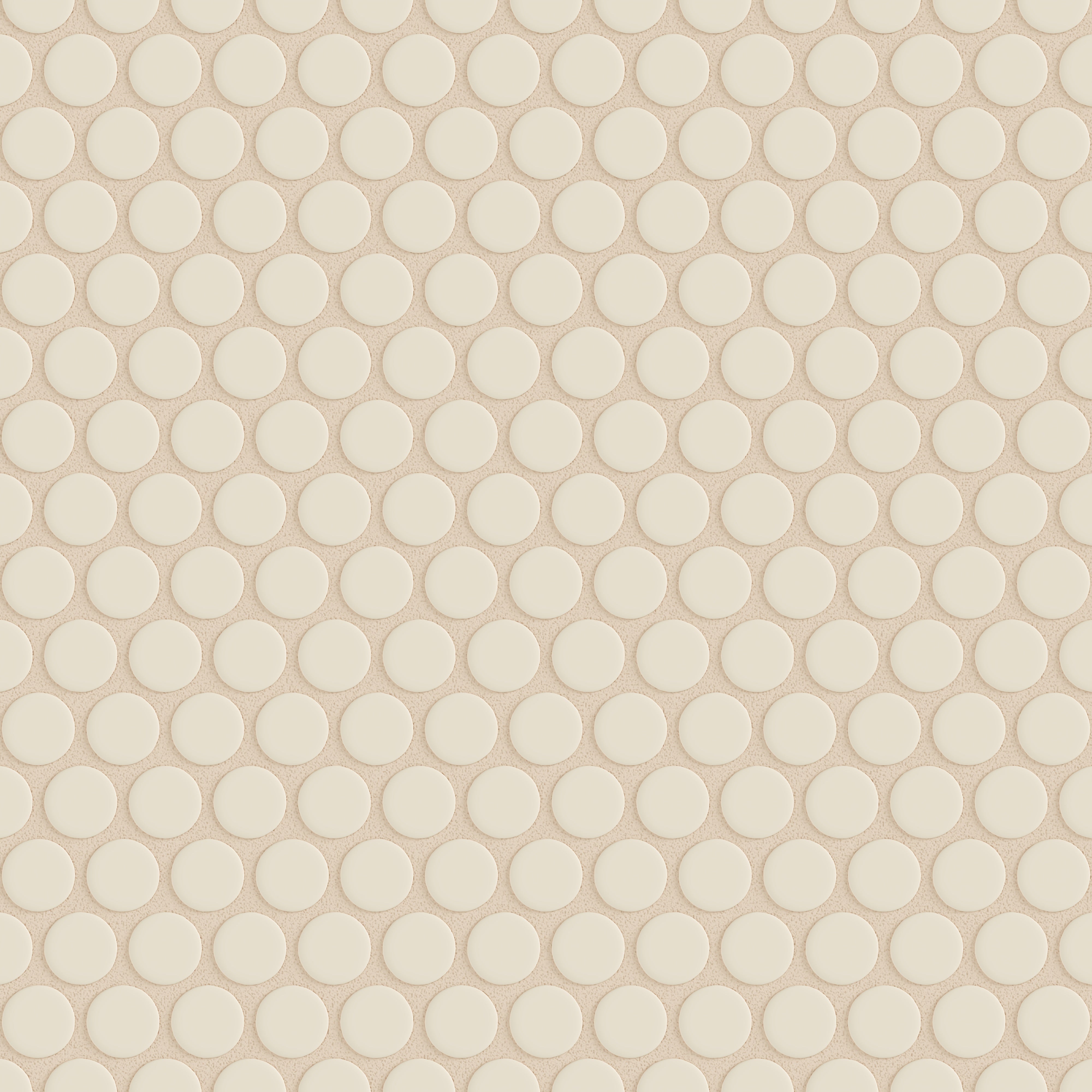 Penny Round Sheeted Original Ceramic Mosaic Tile in Feldspar Matte