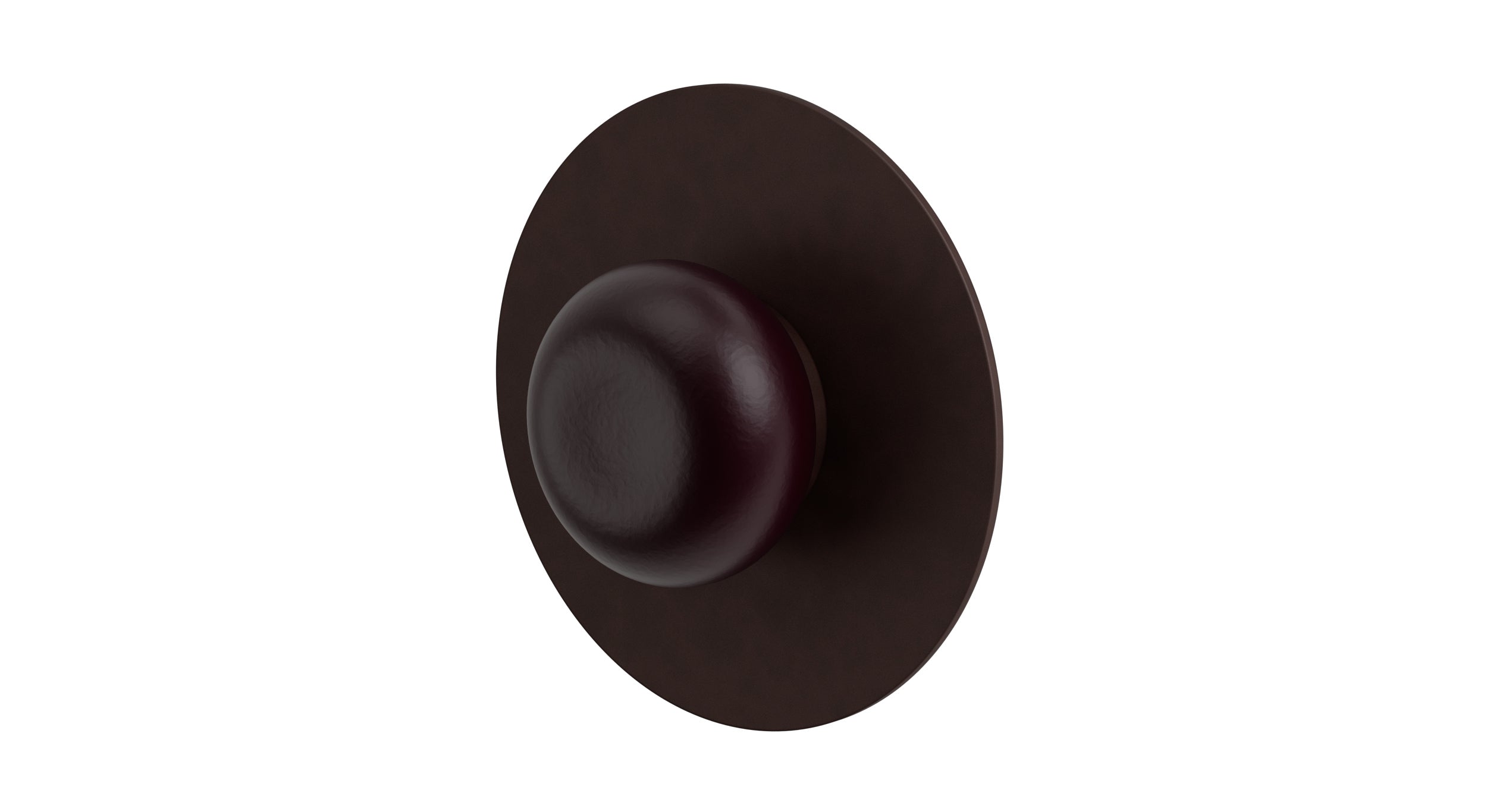 Foundry One Handle Wall Mount Shower Trim with Pebble Ceramic Knob Handle in Architectural Copper