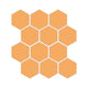 3" Hexagon Sheeted Original Ceramic Mosaic Tile in Koi Matte