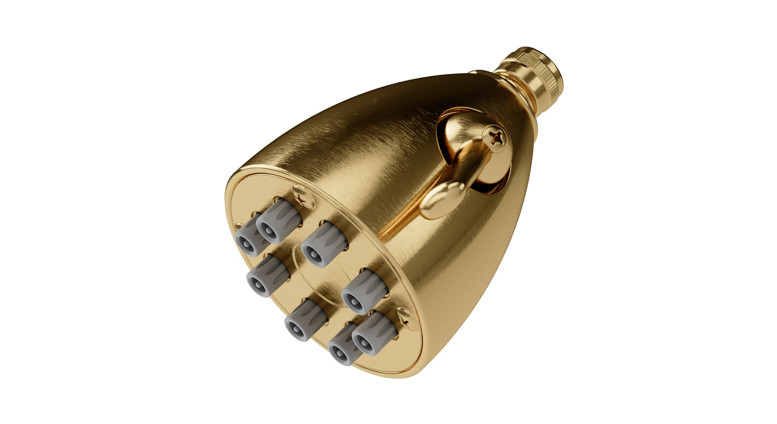 Shower Eight Jet Shower Head in Satin Brass