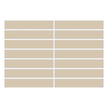 1x6 Straight Set Sheeted Original Ceramic Mosaic Tile in Dolomite Gloss