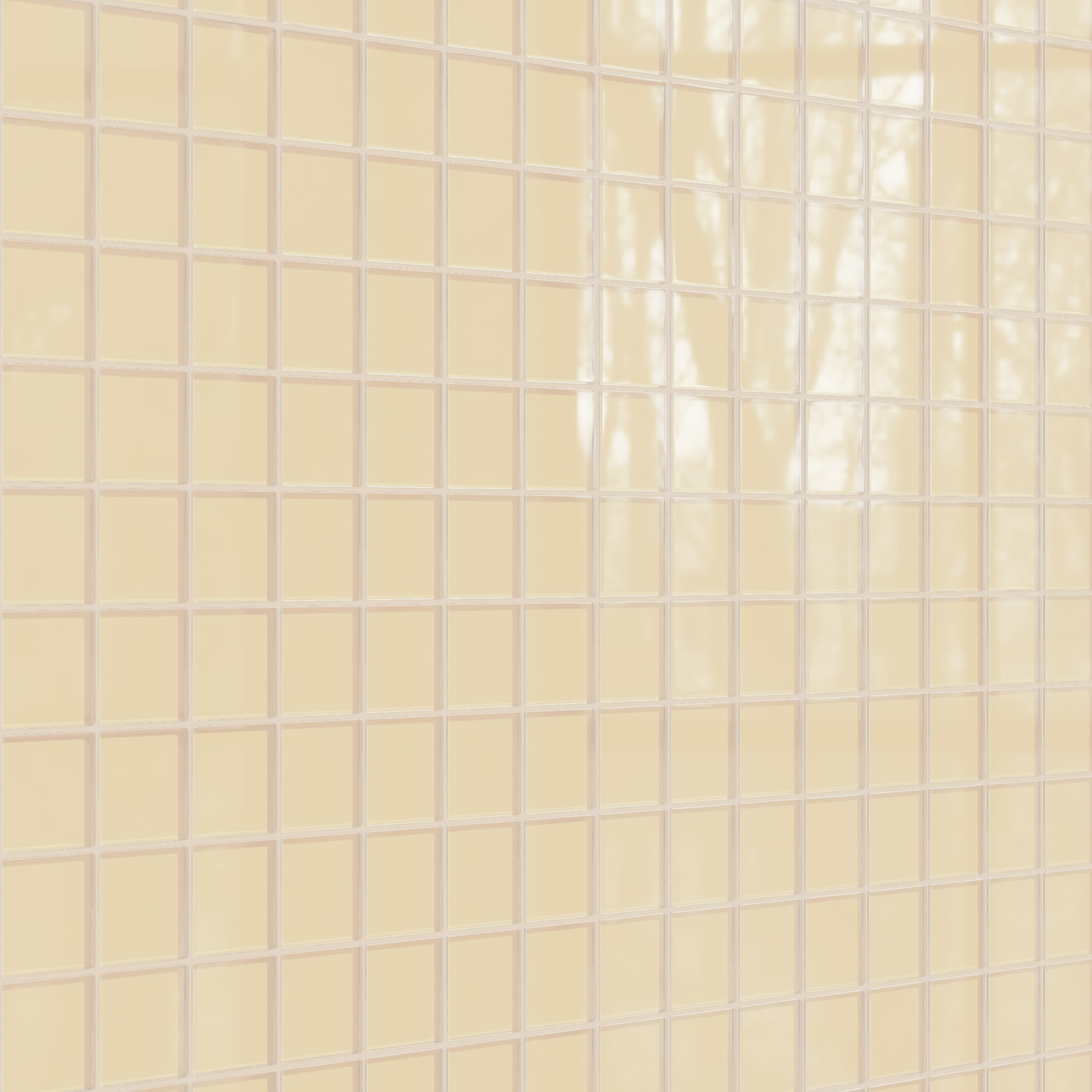 3x3 Straight Set Sheeted Glass Mosaic Tile in Chickadee Gloss