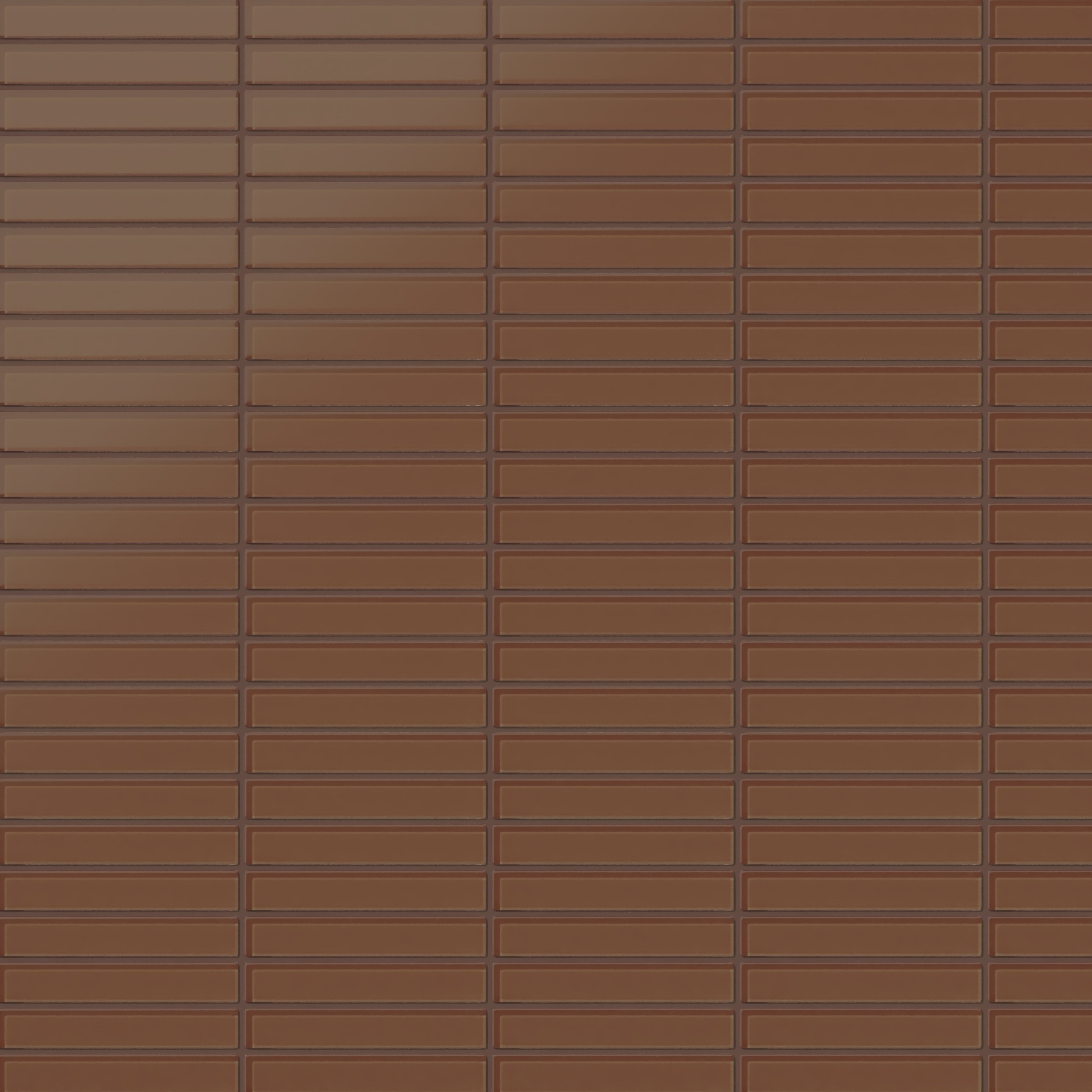 1x6 Straight Set Sheeted Glass Mosaic Tile in Kestrel Matte