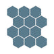 3" Hexagon Sheeted Original Ceramic Mosaic Tile in Nautical Matte