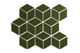 Small Diamond Sheeted - Escher Original Ceramic Mosaic Tile in Lone Pine Gloss