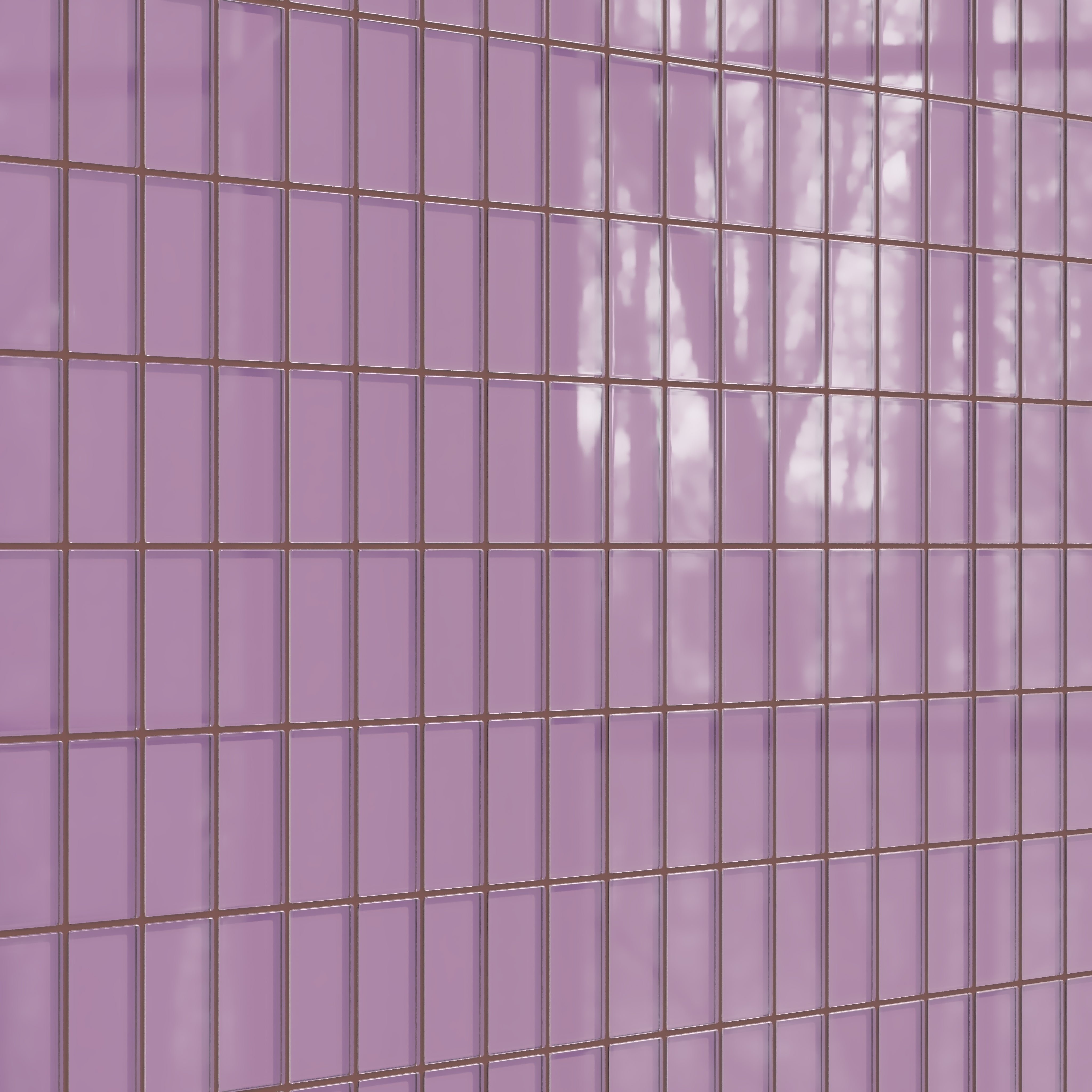 2x4 Straight Set Sheeted Glass Mosaic Tile in Waxbill Gloss