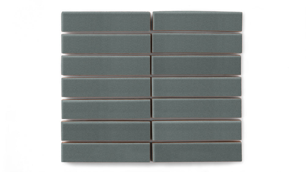 1x4 Straight Set Sheeted Original Ceramic Mosaic Tile in Flagstone Matte