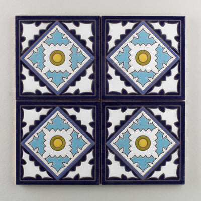 6x6 Handpainted Sample Old California #3  in Cool Motif