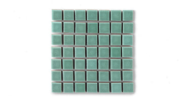 1x1 Straight Set Sheeted Original Ceramic Mosaic Tile in Amalfi Coast Gloss