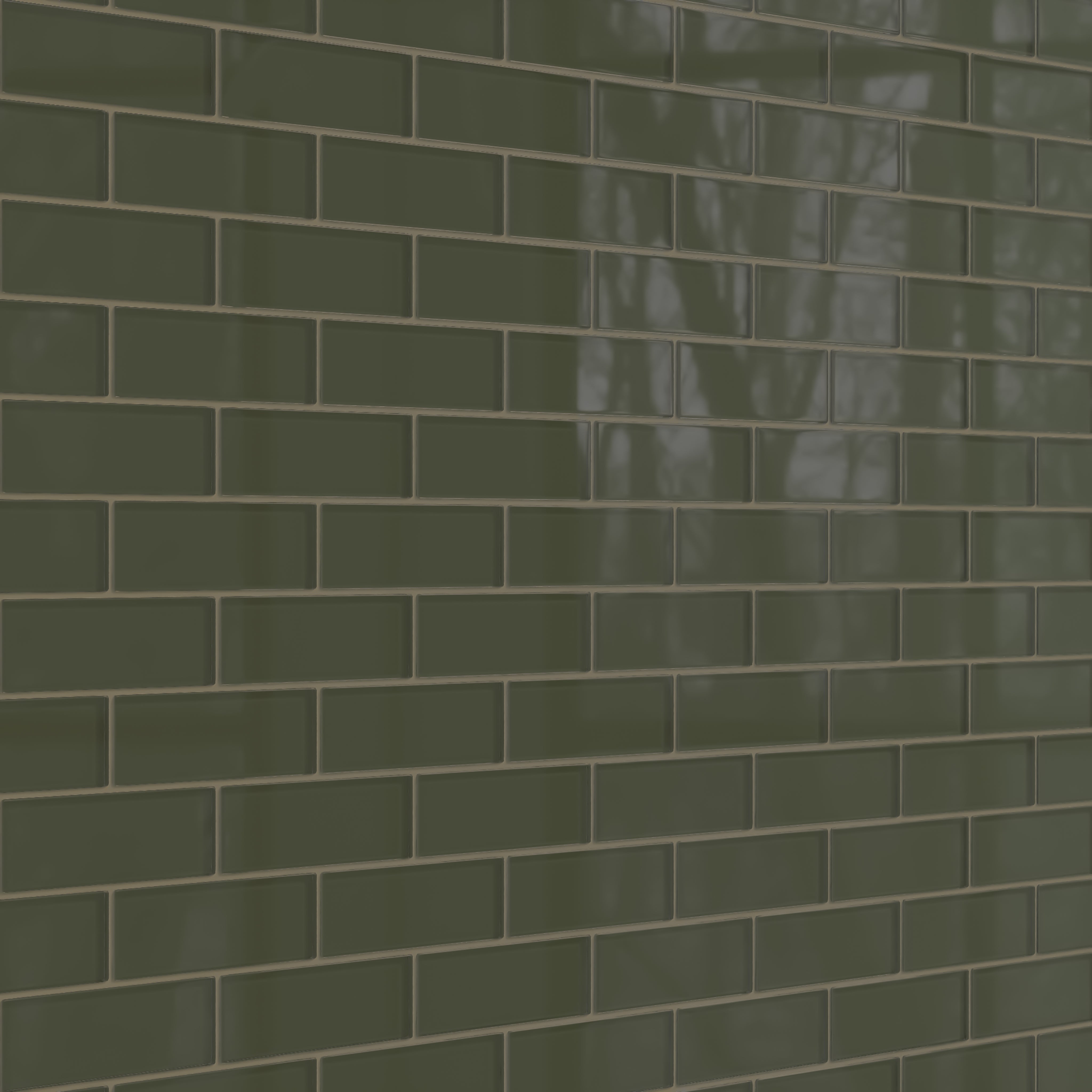 2x6 Glass Tile in Roadrunner Gloss