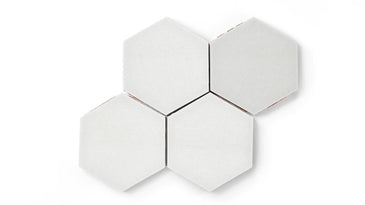6" Hexagon Original Ceramic Tile in Frost Gloss