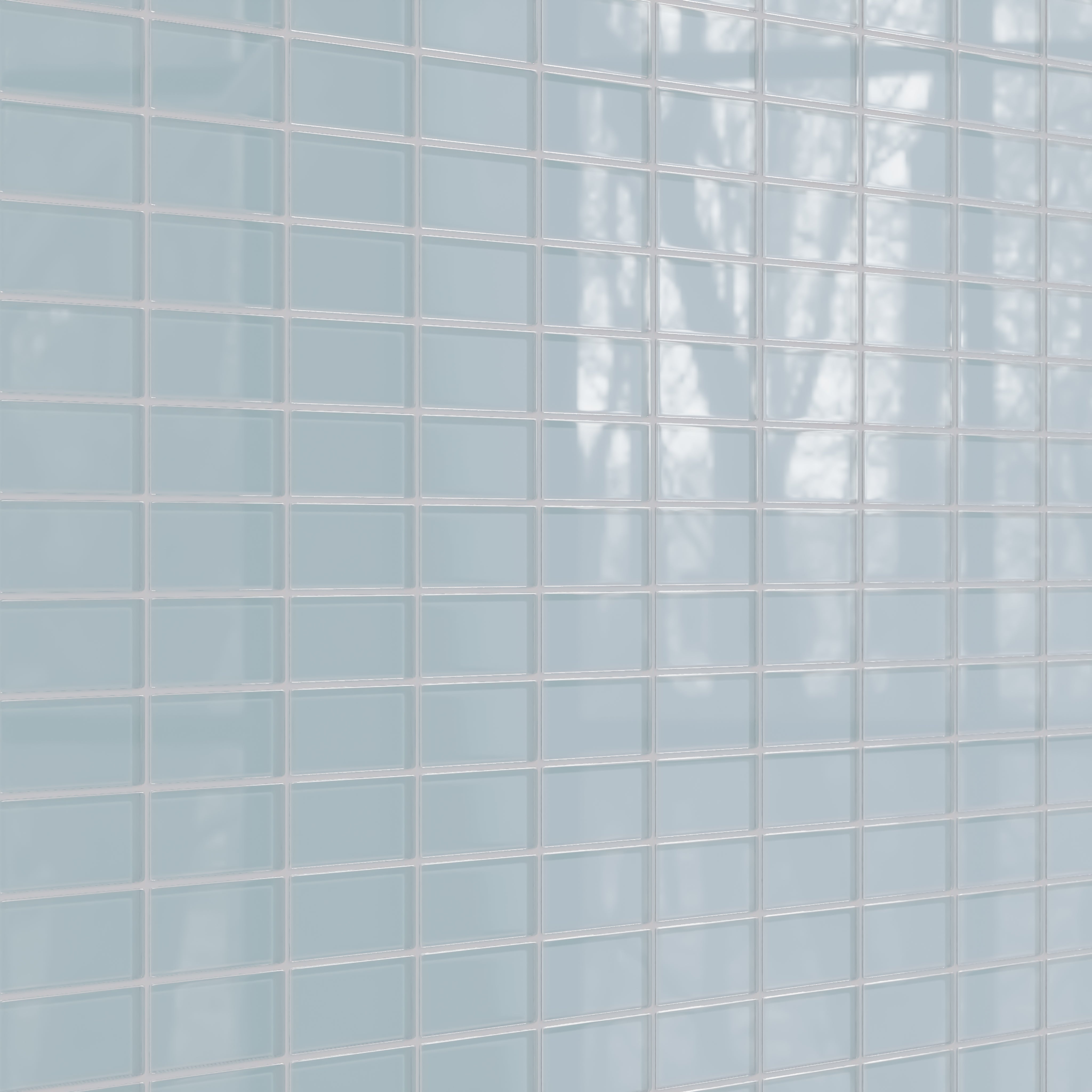 2x4 Straight Set Sheeted Glass Mosaic Tile in Partridge Gloss