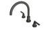 Flatiron Two Handle Deck Mount Gooseneck Bath Trim with Linear Lever Handles in Blackened Nickel