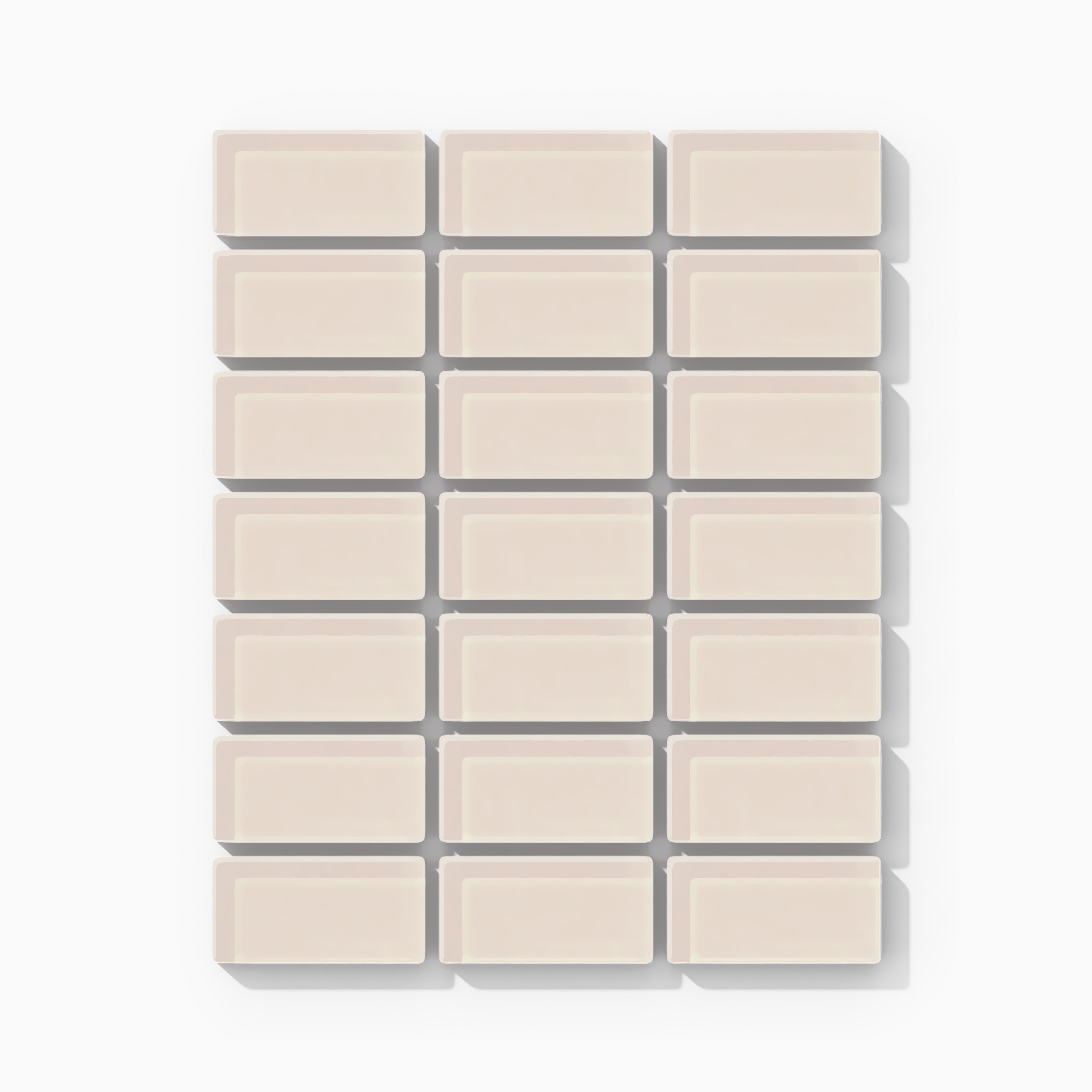 1x2 Straight Set Sheeted Glass Mosaic Tile in Sandpiper Gloss