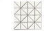 3" Triangle Sheeted - Quadrant Original Ceramic Mosaic Tile in Calcite Matte