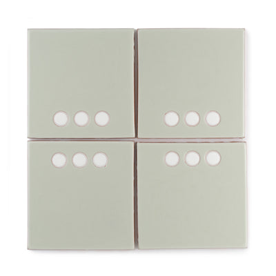 6x6 Handpainted Sample Dot Dash 3  in Plein Aire