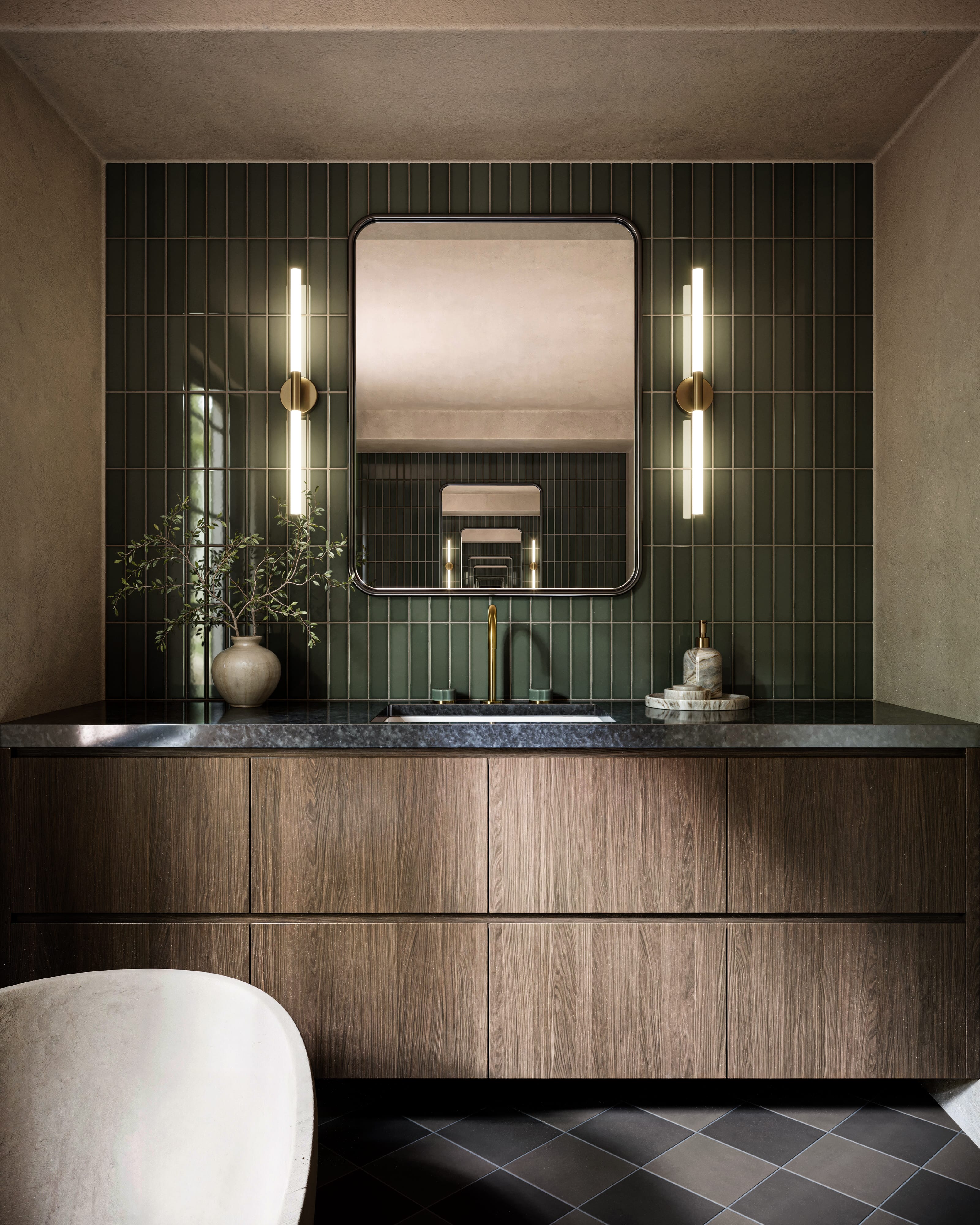 8x8 Original Ceramic Tile in Raven Matte