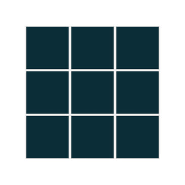 3x3 Straight Set Sheeted Original Ceramic Mosaic Tile in Caspian Sea Matte