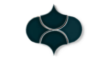 Ogee Drop Original Ceramic Tile in Caspian Sea Gloss