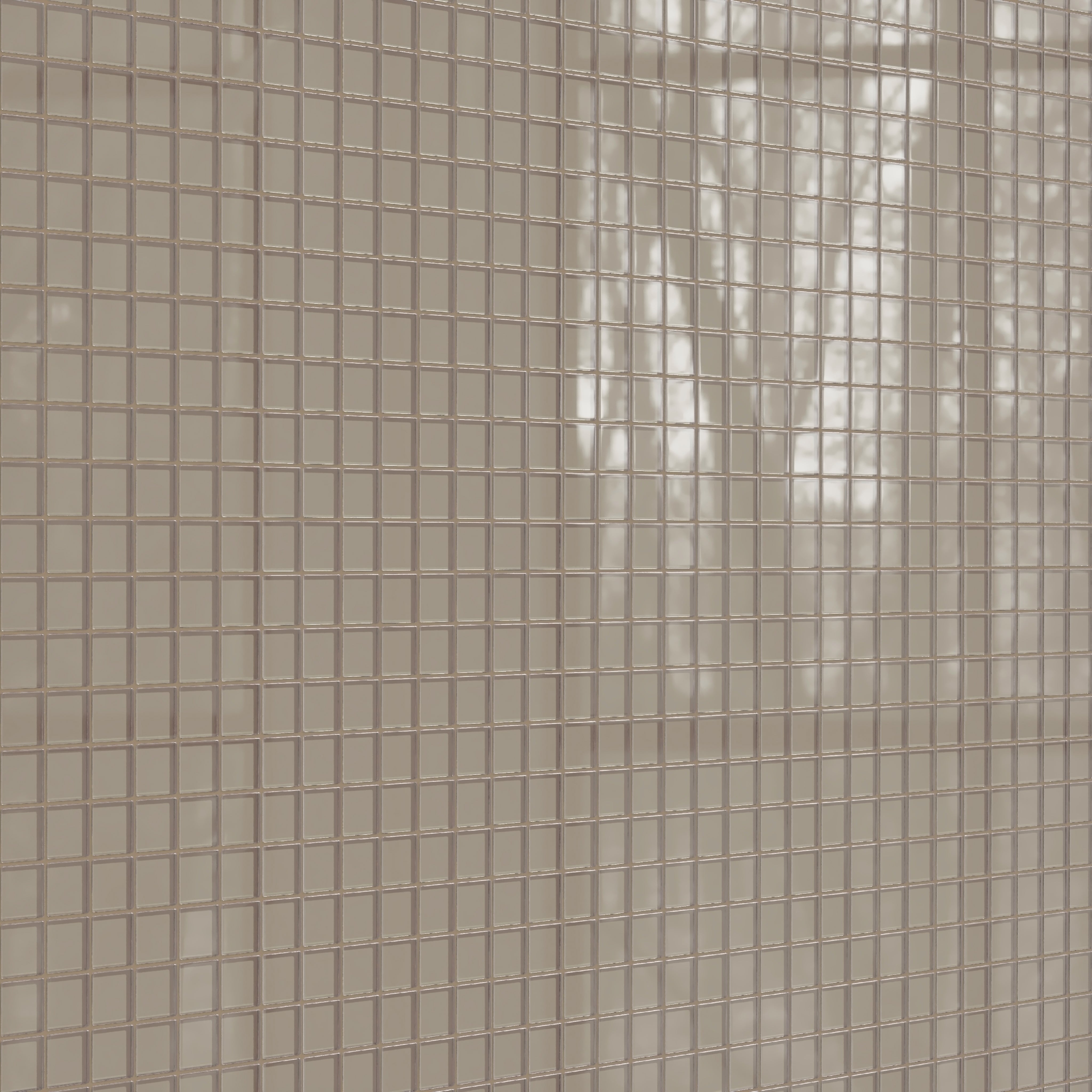 2x2 Straight Set Sheeted Glass Mosaic Tile in Quail Gloss