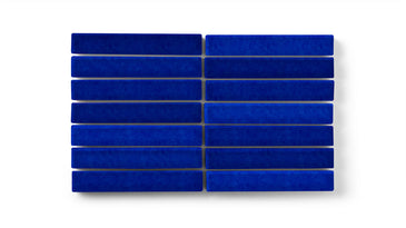 Factory Sale 1x6 Straight Set Sheeted Original Ceramic Mosaic Tile in Azul Gloss