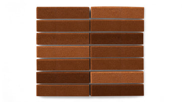 1x4 Straight Set Sheeted Original Ceramic Mosaic Tile in Antique