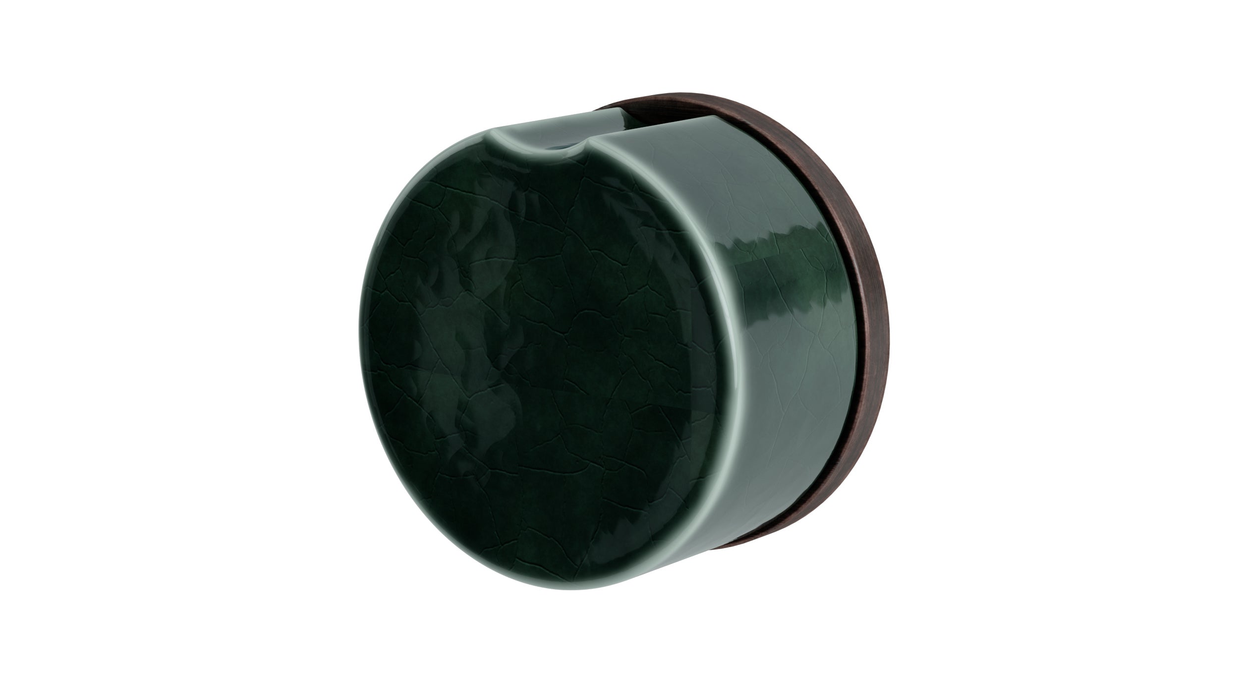 Foundry One Handle Wall Mount Diverter/Volume Control Shower Trim with Groove Ceramic Knob Handle in Antique Bronze