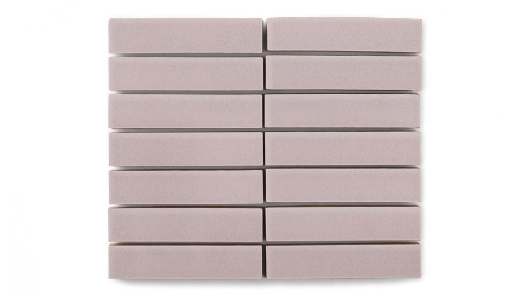 1x4 Straight Set Sheeted Original Ceramic Mosaic Tile in Painted Sky Gloss