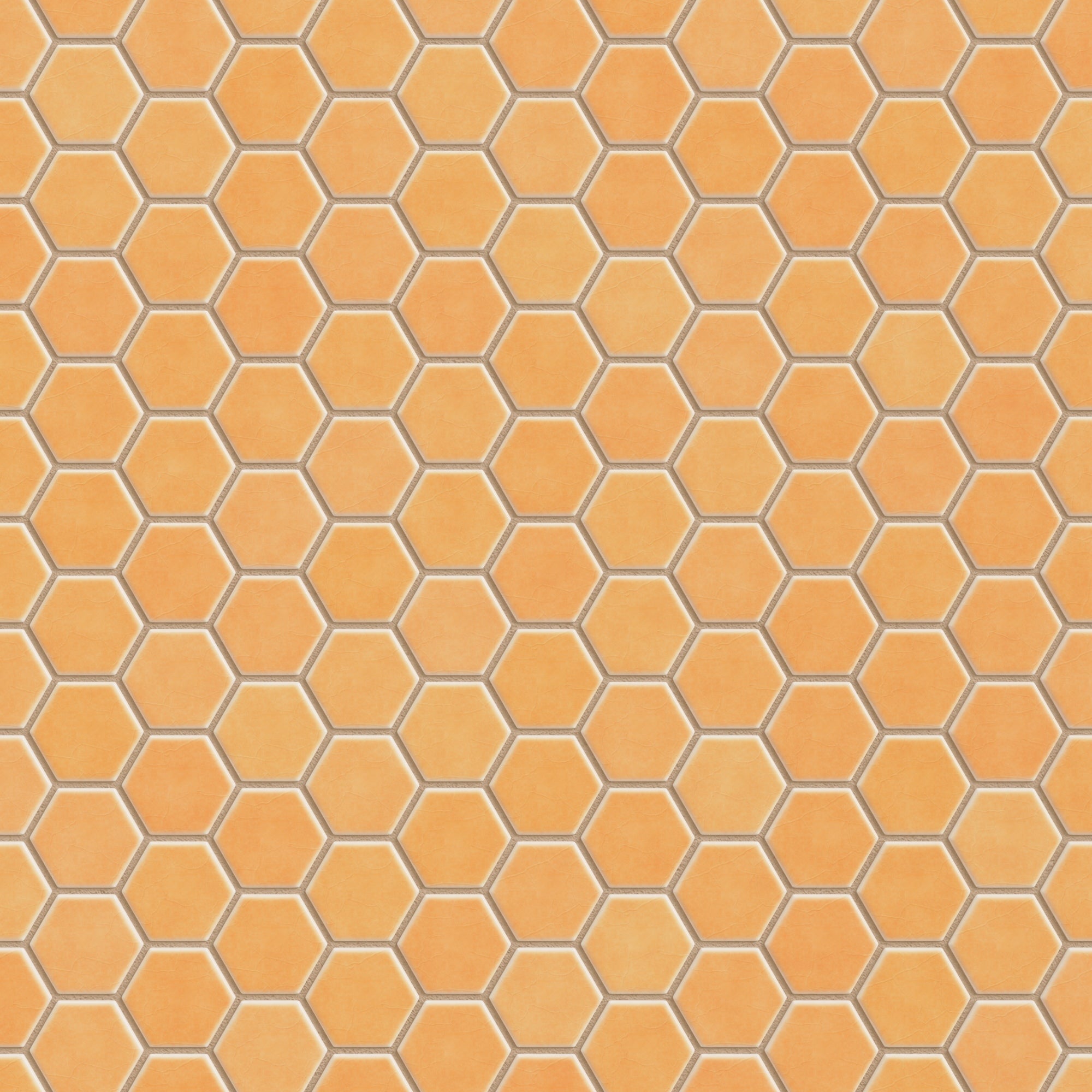 1" Hexagon Sheeted Original Ceramic Mosaic Tile in Koi Gloss
