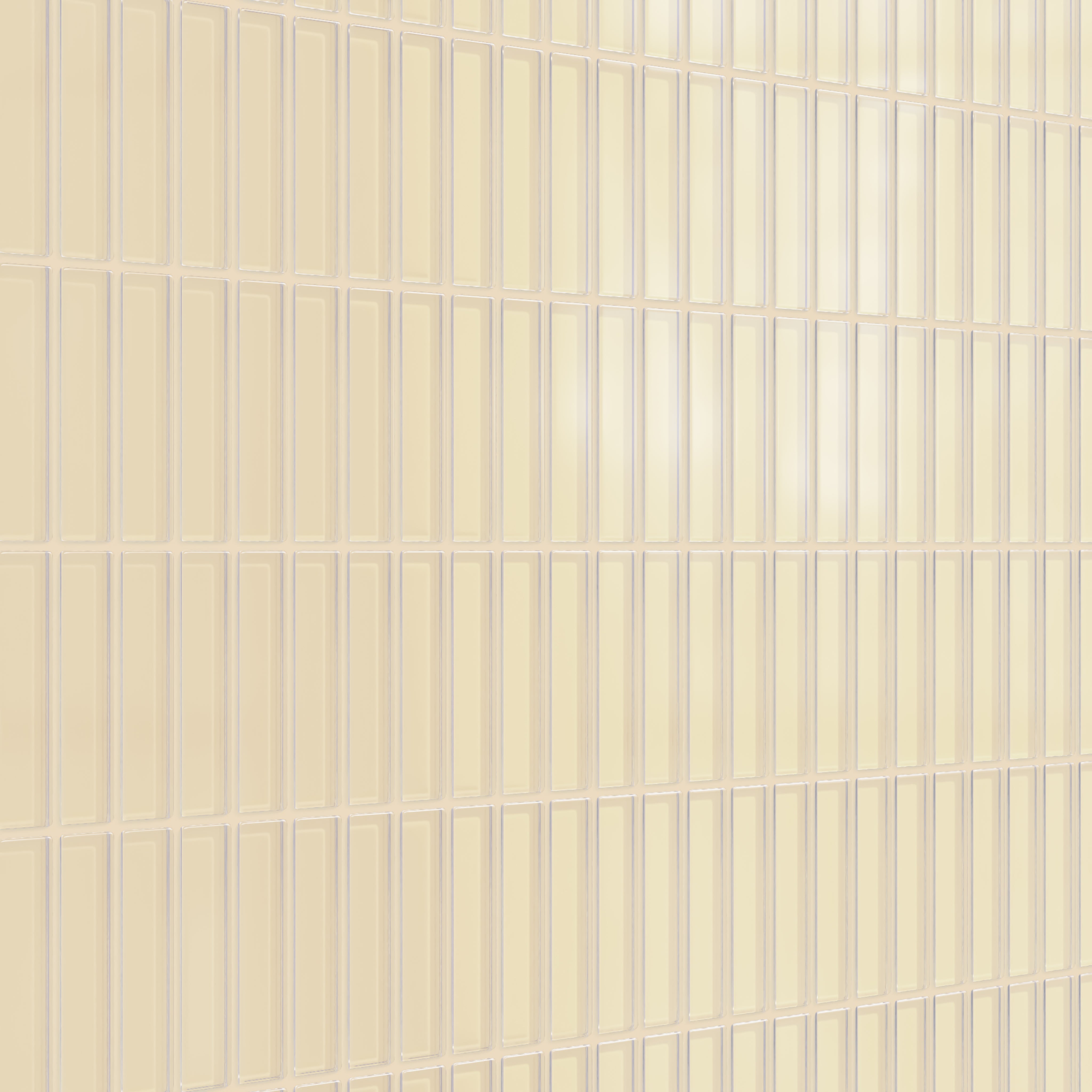 1x4 Straight Set Sheeted Glass Mosaic Tile in Chickadee Matte