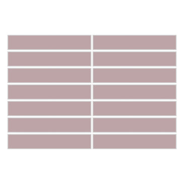 1x6 Straight Set Sheeted Original Ceramic Mosaic Tile in Painted Sky Matte