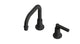 Emerson One Handle Deck Mount Squaretop Lavatory Faucet with Classic Lever Handle in Matte Black